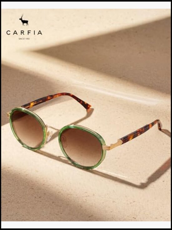 Retro Round Sunglasses Polarized UV Protection Acetate-Metal Frame main image 4